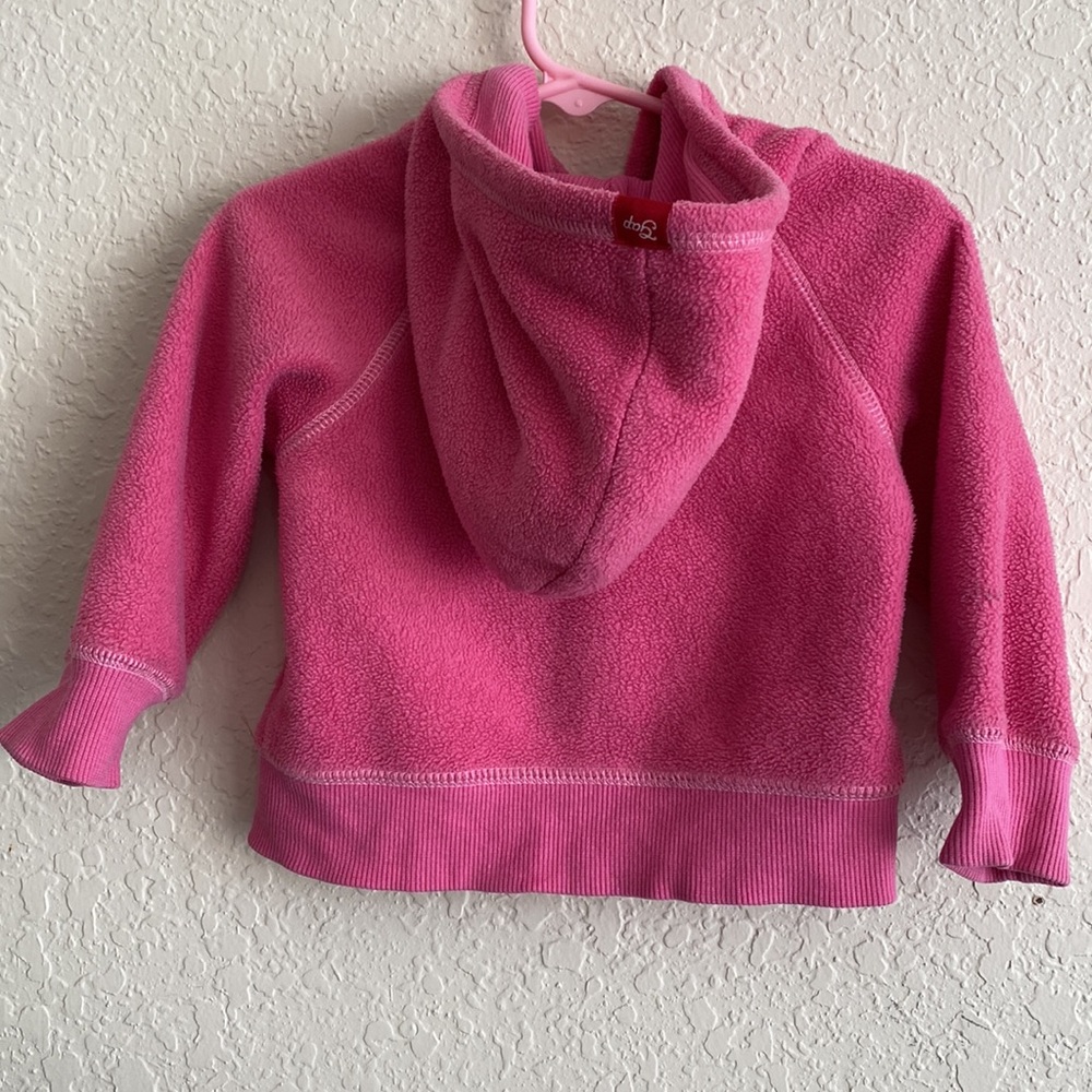 GAP Fleece Pink Hoodie Jacket. Size Toddler 12-18 Months. - Picture 7 of 7